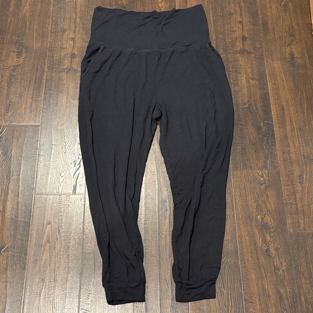 Market & Spruce Black High-Waist Jogger Pants